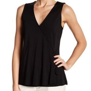 ECRU Drape Detail Tank Surplice Neckline SZ L